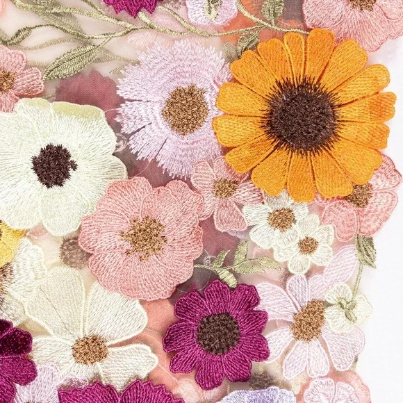 Anthropologie Dolan Blouse Womens Medium Multicolor Floral Embroidered Boho Top - Picture 5 of 6